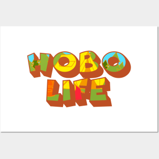 Hobo Life - Typography Style Retro Colorful Design Posters and Art